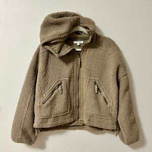 Tan Teddy Women’s Zippered Jacket